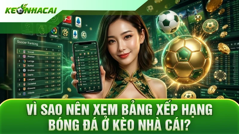 Vì sao nên xem bảng xếp hạng bóng đá ở Kèo nhà cái?